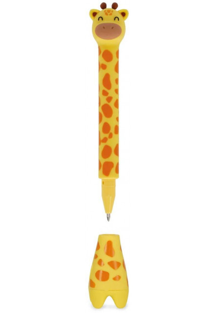Guľôčkové pero Legami Stand-Ink Ovation - Ballpoint Pen With Base - Giraffe - 1 mm - Blue Ink