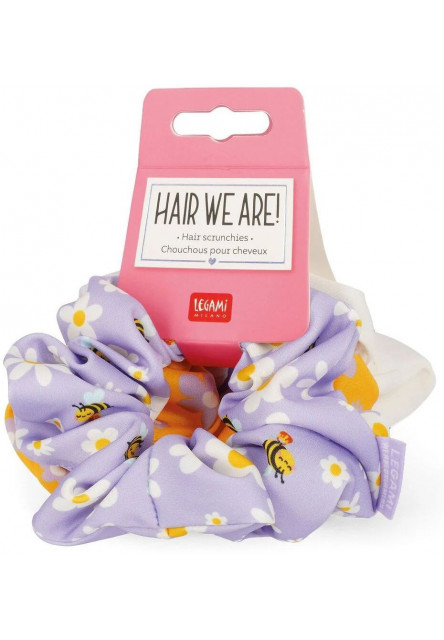 Set gumičiek Legami Hair We Are! - Set Of 3 Hair Scrunchies - Bee