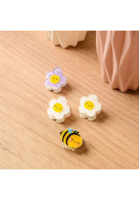 Štipčeky do vlasov Legami Clip Me Up! - Set Of 4 Mini Hair Clips - Bee