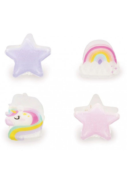 Štipčeky do vlasov Legami Clip Me Up! - Set Of 4 Mini Hair Clips - Unicorn