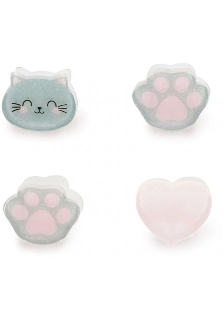 Štipce do vlasov Legami Clip Me Up! - Set Of 4 Mini Hair Clips - Kitty