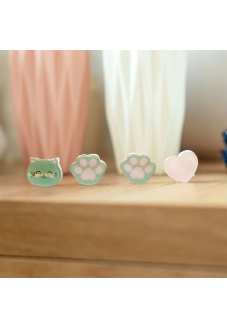 Štipce do vlasov Legami Clip Me Up! - Set Of 4 Mini Hair Clips - Kitty