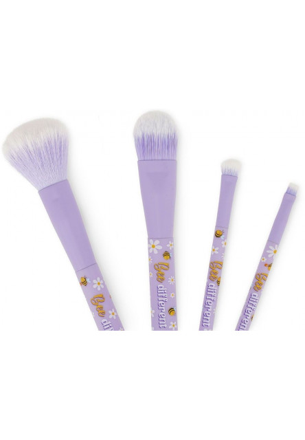 Štetce na líčenie Legami Oh My Glow! - Set Of 4 Makeup Brushes - Bee