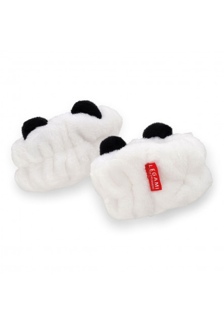 Kozmetické náramky proti stekaniu vody Legami Stop The Drop - Anti-Drip Wrist Bands Skincare - Panda