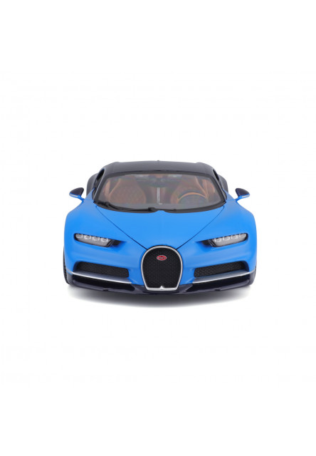 Bburago- Autá HOBBY,Bugatti Chiron, modrá, 1:18