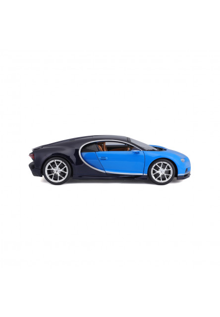 Bburago- Autá HOBBY,Bugatti Chiron, modrá, 1:18