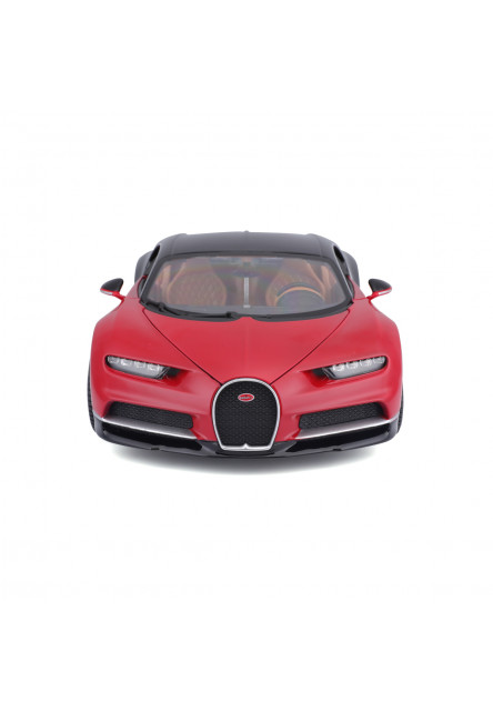 Bburago - Autá HOBBY, Bugatti Chiron, červeno-čierna, 1:18
