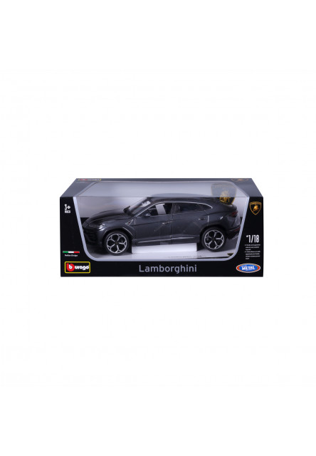 Bburago - Autá HOBBY, Lamborghini Urus, metal šedá, 1:18