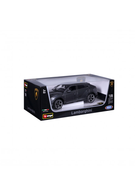 Bburago - Autá HOBBY, Lamborghini Urus, metal šedá, 1:18