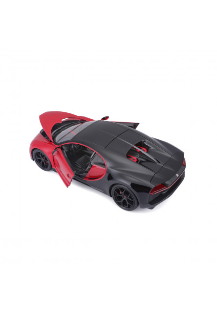 Bburago Plus - Autá HOBBY, Plus - Bugatti Chiron Sport, červeno-čierna, 1:18