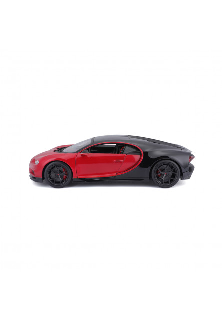 Bburago Plus - Autá HOBBY, Plus - Bugatti Chiron Sport, červeno-čierna, 1:18