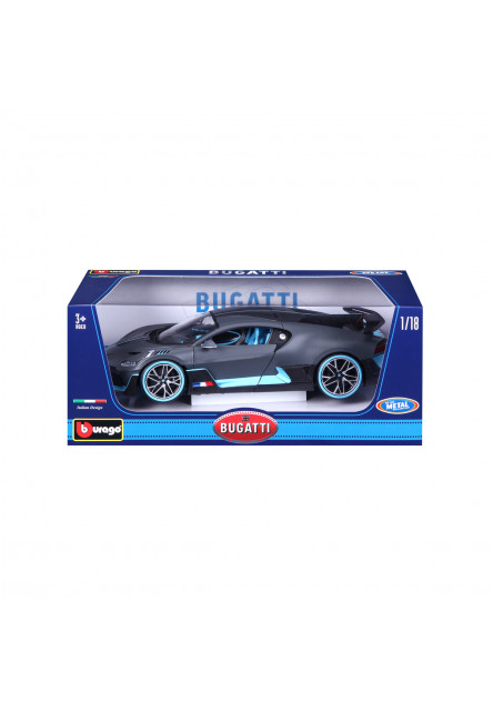 Bburago - Autá HOBBY, Bugatti Divo, tmavo šedá, 1:18