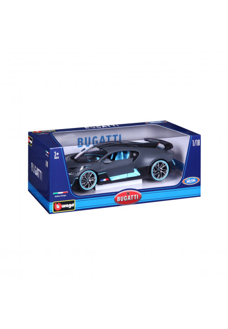 Bburago - Autá HOBBY, Bugatti Divo, tmavo šedá, 1:18