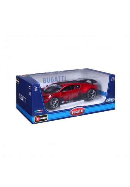 Bburago - Autá HOBBY, Bugatti Divo, červená metalíza, 1:18