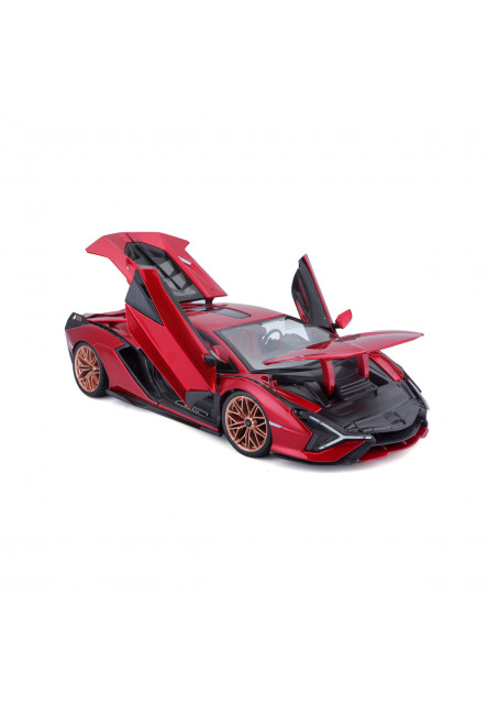 Bburago - Autá HOBBY, Lamborghini Sián FKP 37, červená, 1:18
