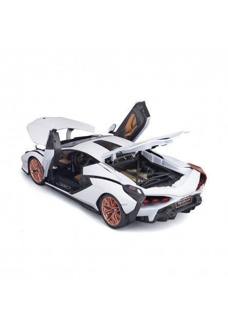 Bburago - Autá HOBBY, Lamborghini Sián FKP 37, biela, 1:18