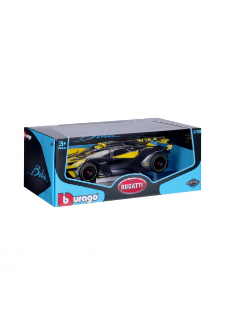 Bburago - Autá HOBBY, Bugatti Bolide, žlto-čierna, 1:18