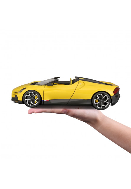 Bburago - Autá HOBBY, Bugatti Mistral, žltá, 1:18