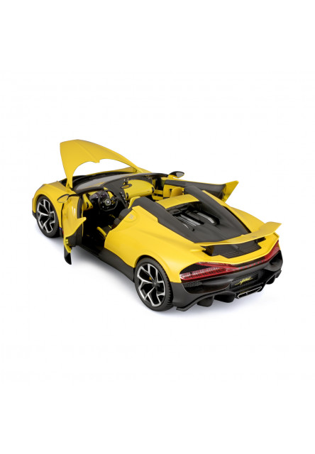 Bburago - Autá HOBBY, Bugatti Mistral, žltá, 1:18