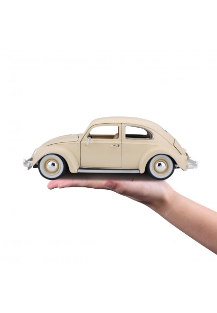 Bburago - Autá HOBBY- Volkswagen Käfer Beetle 1955, béžová, 1:18