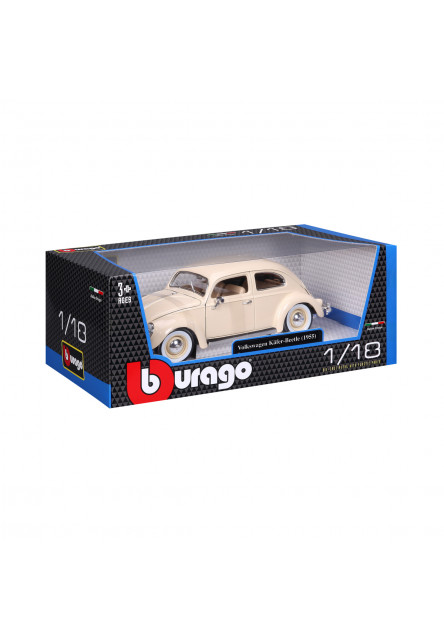 Bburago - Autá HOBBY- Volkswagen Käfer Beetle 1955, béžová, 1:18