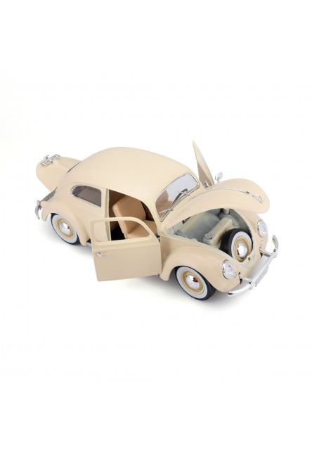 Bburago - Autá HOBBY- Volkswagen Käfer Beetle 1955, béžová, 1:18