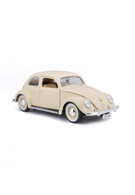 Bburago - Autá HOBBY- Volkswagen Käfer Beetle 1955, béžová, 1:18