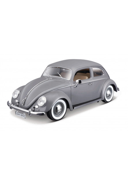 Bburago - Autá HOBBY- Volkswagen Käfer Beetle 1955, šedá, 1:18