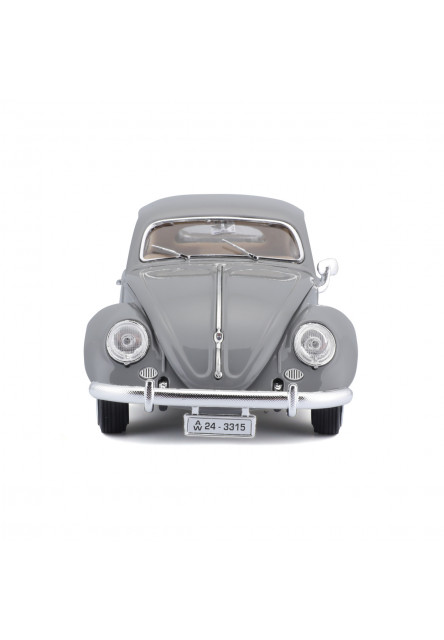 Bburago - Autá HOBBY- Volkswagen Käfer Beetle 1955, šedá, 1:18