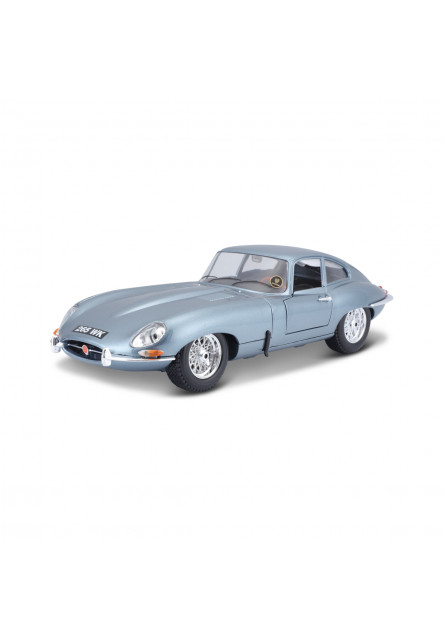 Bburago - Autá HOBBY- Jaguar E-type Coupe, metalic modrá, 1:18