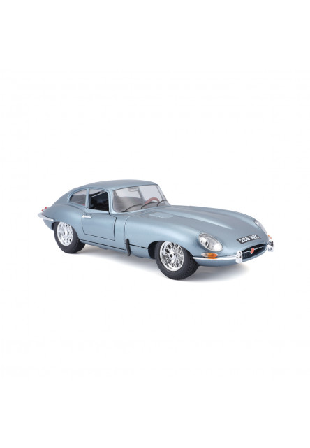 Bburago - Autá HOBBY- Jaguar E-type Coupe, metalic modrá, 1:18