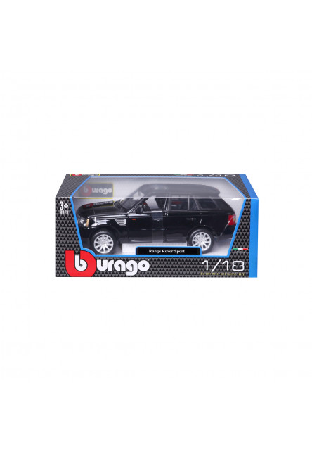 Bburago - Autá HOBBY- Range Rover Sport, čierna, 1:18