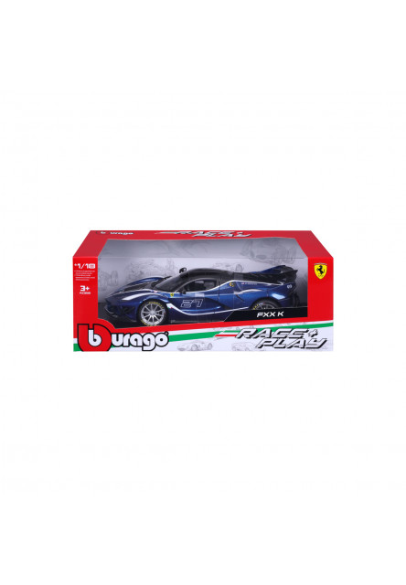 Bburago - RACE + PLAY, FERRARI TOP, FXX-K EVO, modrá, 1:18