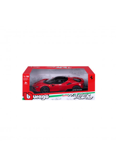 Bburago - RACE+PLAY, Ferrari SF90 Stradale, červená, 1:18