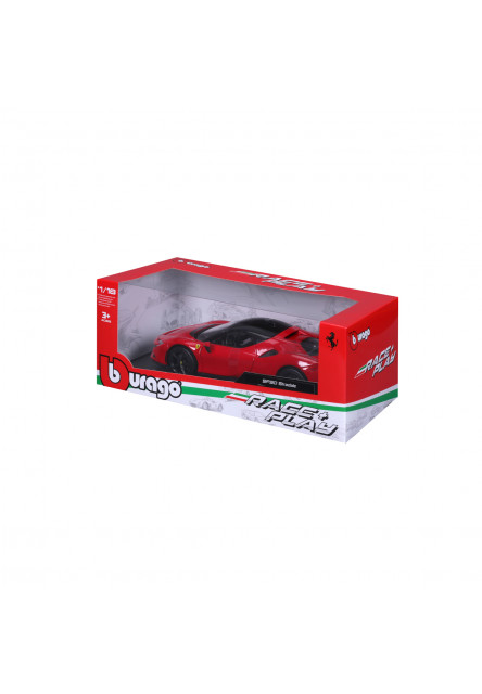 Bburago - RACE+PLAY, Ferrari SF90 Stradale, červená, 1:18