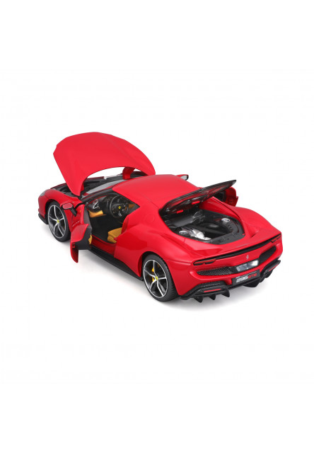 Bburago - RACE+PLAY, Ferrari, Ferrari 296 GTB, červená, 1:18