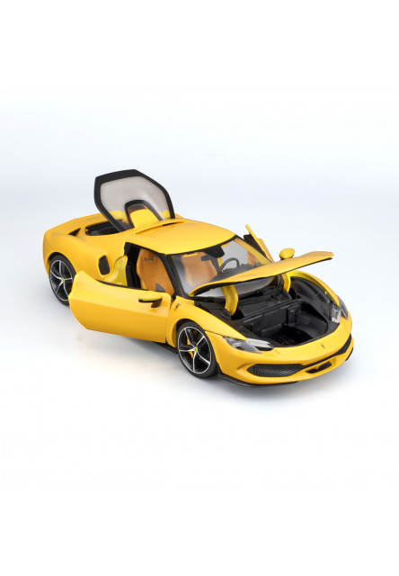 Bburago - RACE+PLAY, Ferrari, Ferrari 296 GTB, žltá, 1:18