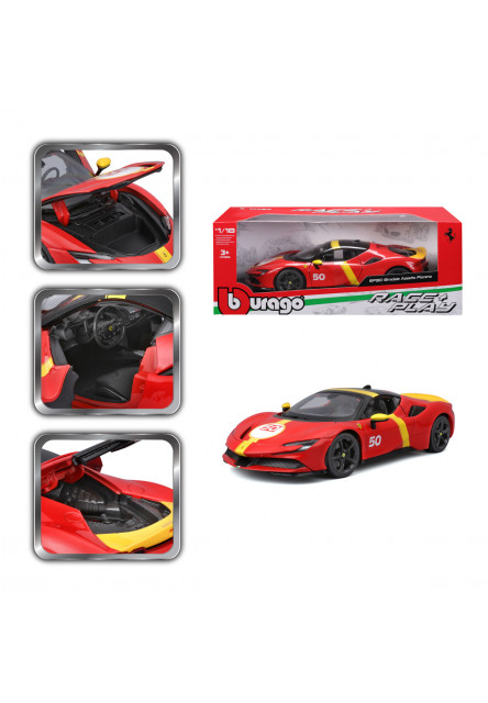 Bburago - RACE+PLAY, FERRARI, SF90 STRADALE ASSETTO FIORANO, 1:18