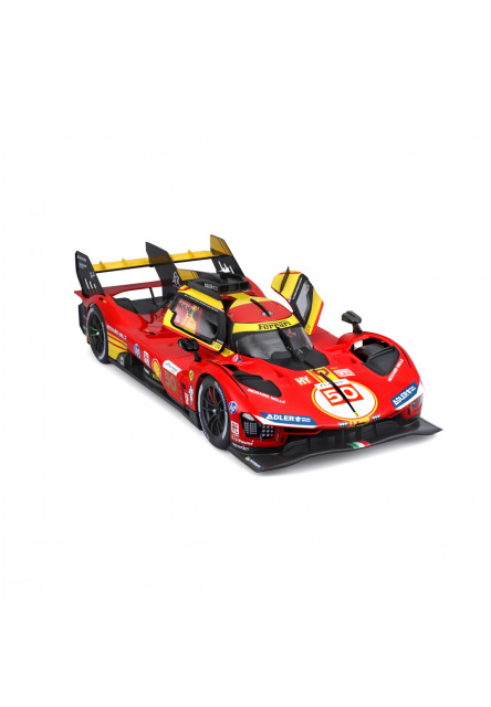 Bburago - RACING, FERRARI 499P, 24H LE MANS CHAMPION 2024, červená, 1:18