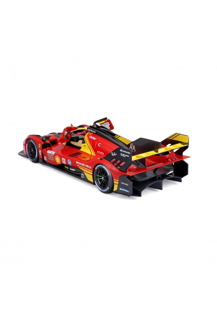 Bburago - RACING, FERRARI 499P, 24H LE MANS CHAMPION 2024, červená, 1:18
