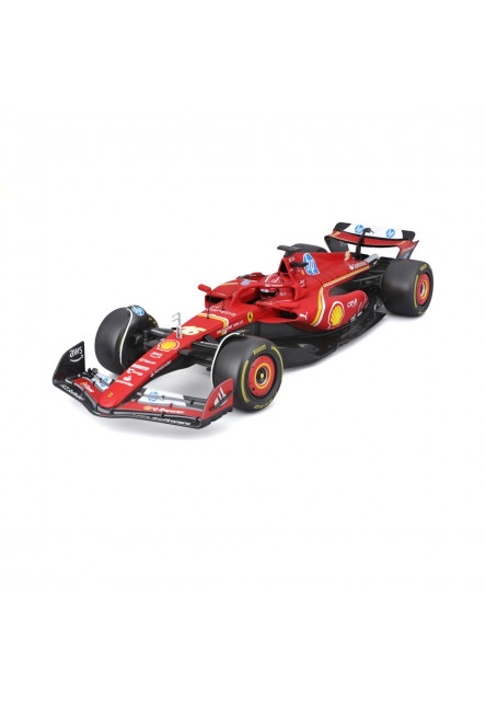 Bburago – FORMULA RACING, Ferrari SF-24 (2024) v dekoratívnom boxe, #16 Charles Leclerc, 1:18