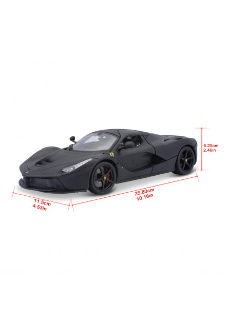 Bburago - SIGNATURE SERIES, Ferrari LaFerrari, matná čierna, 1:18