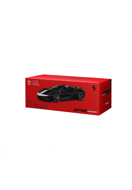Bburago - SIGNATURE SERIES, FERRARI, SF90 Spider Assetto Fiorano, čierna, 1:18