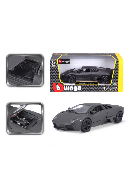 Bburago - Autá HOBBY, Plus, Lamborghini Reventón, metalic šedá, 1:24