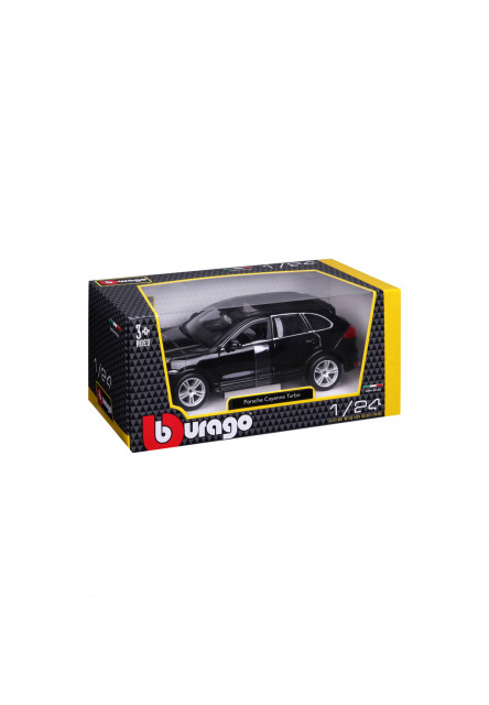 Bburago - Autá HOBBY, Porsche Cayenne Turbo, čierna, 1:24