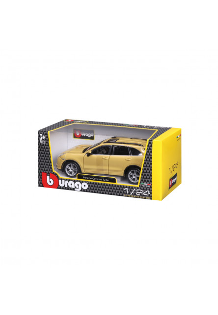 Bburago - Autá HOBBY, Porsche Cayenne Turbo, žltá, 1:24
