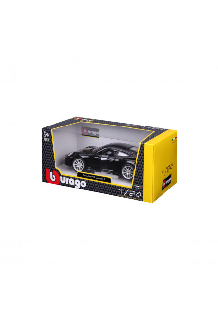Bburago - Autá HOBBY, Plus, Porsche 911 Carrera S, čierna, 1:24