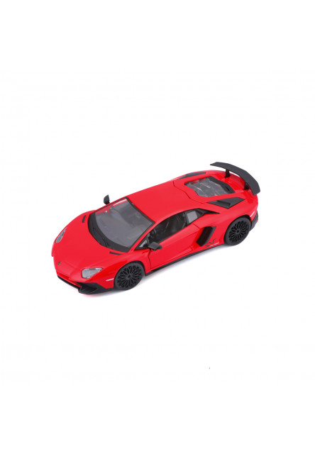 Bburago - Autá HOBBY, Lamborghini Aventador SV Coupé, červená, 1:24