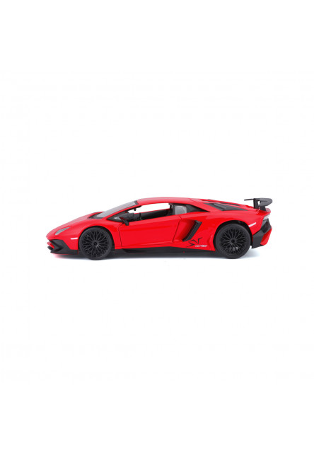 Bburago - Autá HOBBY, Lamborghini Aventador SV Coupé, červená, 1:24