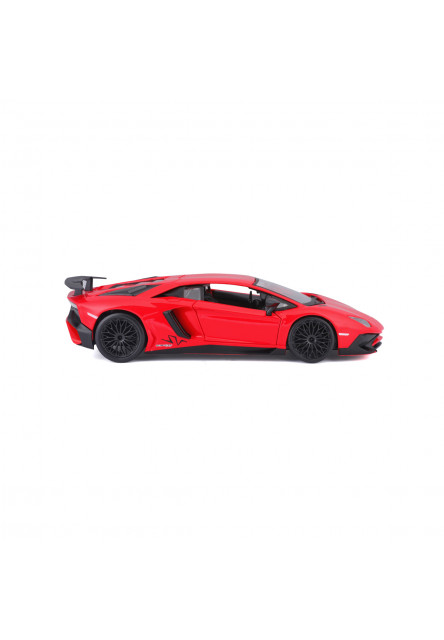 Bburago - Autá HOBBY, Lamborghini Aventador SV Coupé, červená, 1:24